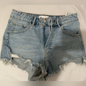 Zara Denim Blue Shorts - Size 4
